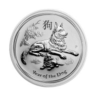 Серебряная монета 1$ «Year of the Dog» 2018 — 1 унция, Австралия