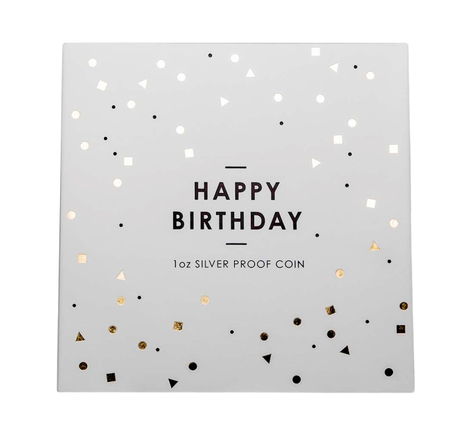 Серебряная монета Happy Birthday 2022 — 1 унция серебра .9999, подарок и коллекционная монета из Австралии