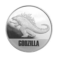 Серебряная монета 2$ Godzilla 2021 — 1 oz Ниуэ