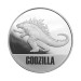 Серебряная монета Godzilla 2$ 2021 — 1 унция Ag .999, коллекционная монета Ниуэ