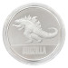 Серебряная монета Godzilla 2$ 2021 — 1 унция Ag .999, коллекционная монета Ниуэ