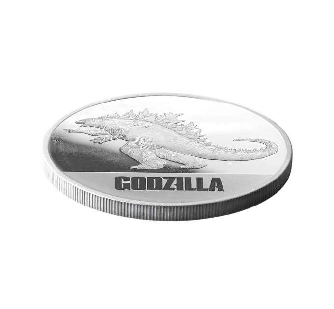 Серебряная монета Godzilla 2$ 2021 — 1 унция Ag .999, коллекционная монета Ниуэ
