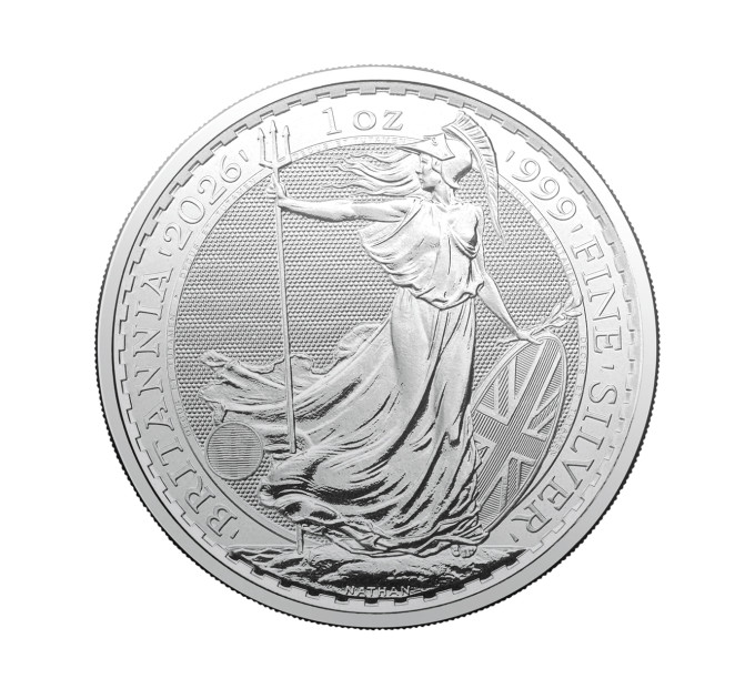 Серебряная монета 2£ Britannia 1oz 2026 Великобритания — коллекционная и инвестиционная монета