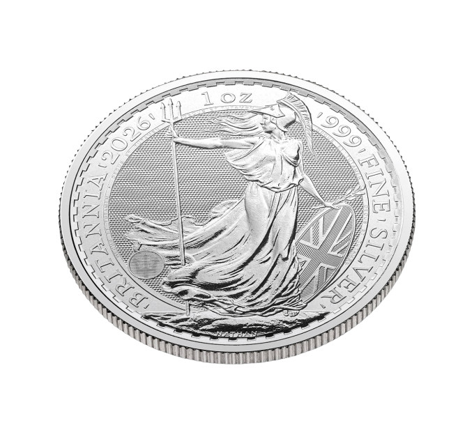Серебряная монета 2£ Britannia 1oz 2026 Великобритания — коллекционная и инвестиционная монета