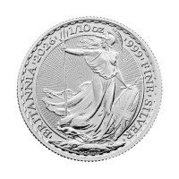 Серебряная монета 20 pence Britannia 1/10 oz 2026 Великобритания