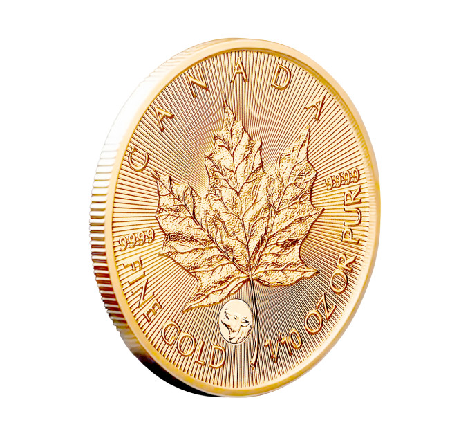 Золотая монета 5$ Кленовый Лист 1/10 oz 2026 Канада — коллекционная и инвестиционная монета
