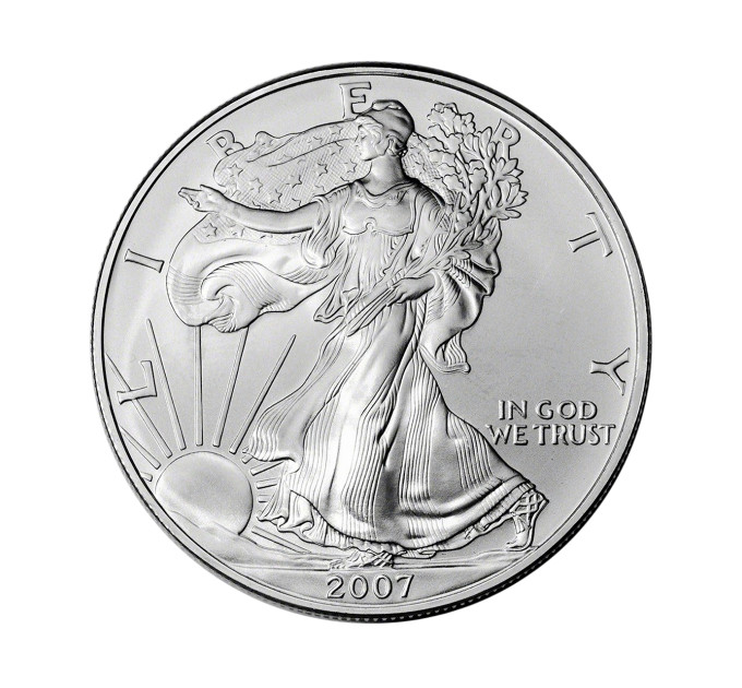 Серебряная монета 1$ Liberty, American Eagle 1oz 2007 — коллекционная и инвестиционная монета