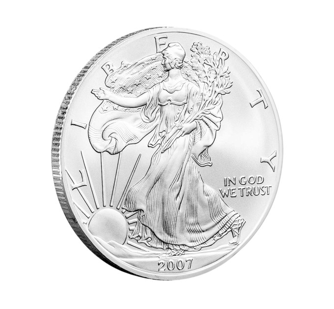 Серебряная монета 1$ Liberty, American Eagle 1oz 2007 — коллекционная и инвестиционная монета