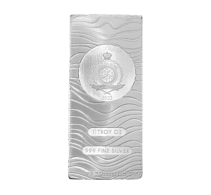 Серебряный слиток $2 Star Wars™ Mandalorian Beskar Bar 1oz 2022 Ниуэ — коллекционный и инвестиционный