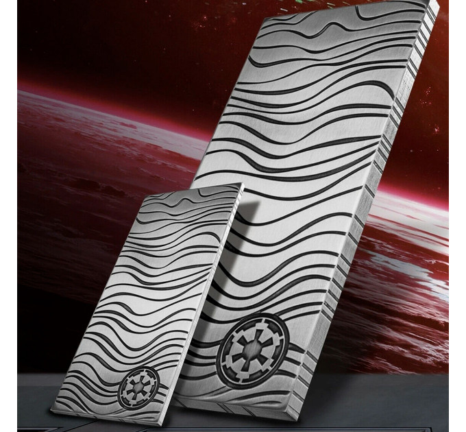 Серебряный слиток $2 Star Wars™ Mandalorian Beskar Bar 1oz 2022 Ниуэ — коллекционный и инвестиционный