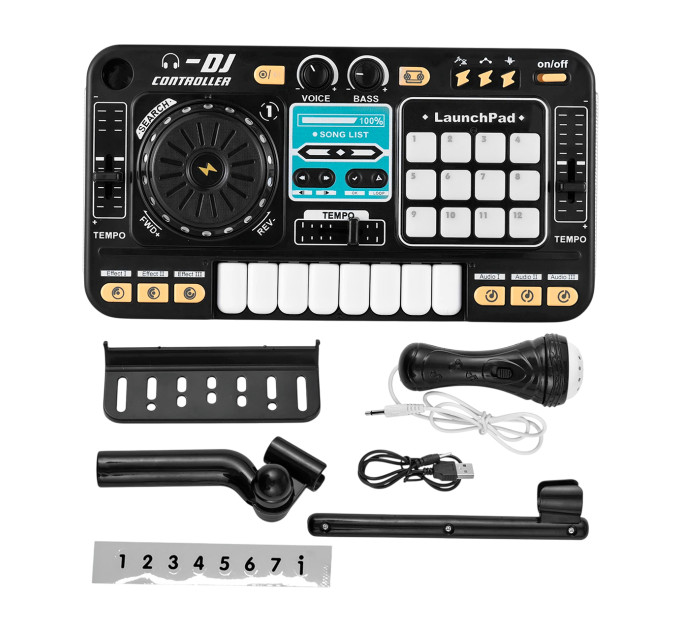 Детский DJ-пульт с микрофоном и Bluetooth для обучения музыке и игры