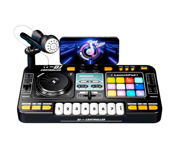 Детский DJ-пульт с микрофоном и Bluetooth для обучения музыке и игры