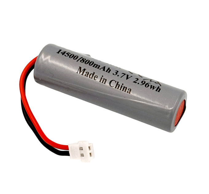 Перезаряжаемый аккумулятор 14500 3.7V 800mAh с разъемом JST-PH2.0 для игрушек и электроники