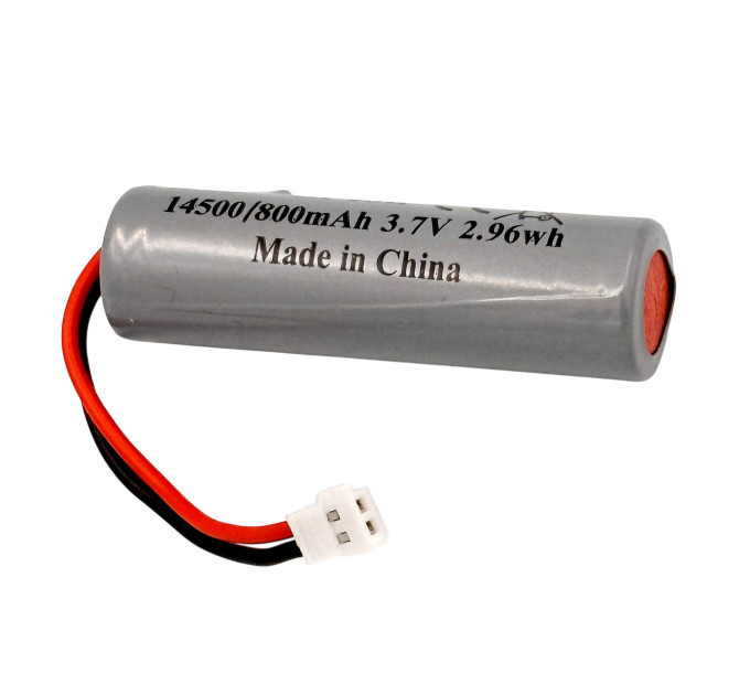 Перезаряжаемый аккумулятор 14500 3.7V 800mAh с разъемом JST-PH2.0 для игрушек и электроники