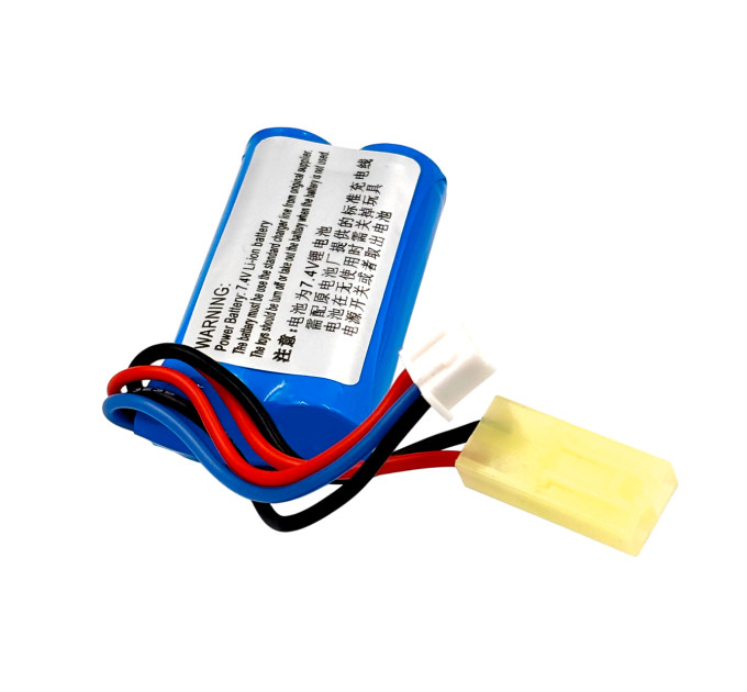 Перезаряжаемый аккумулятор Li-ion 14500 7.4V 800mAh с Mini-Tamiya и JST-XH для игрушек и электроники