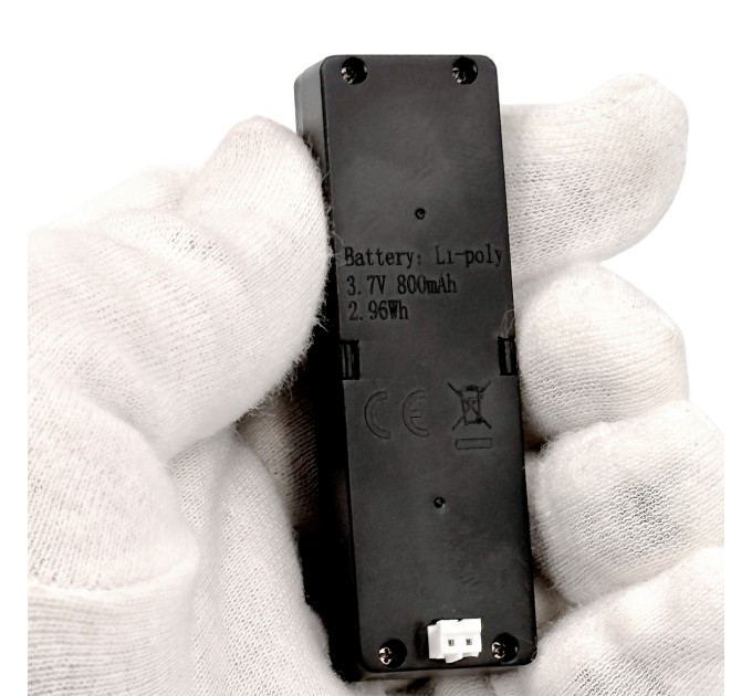 Перезаряжаемый аккумулятор Li-poly 3.7В 800 мАч с разъемом JST-PH 2-pin для электронных игрушек