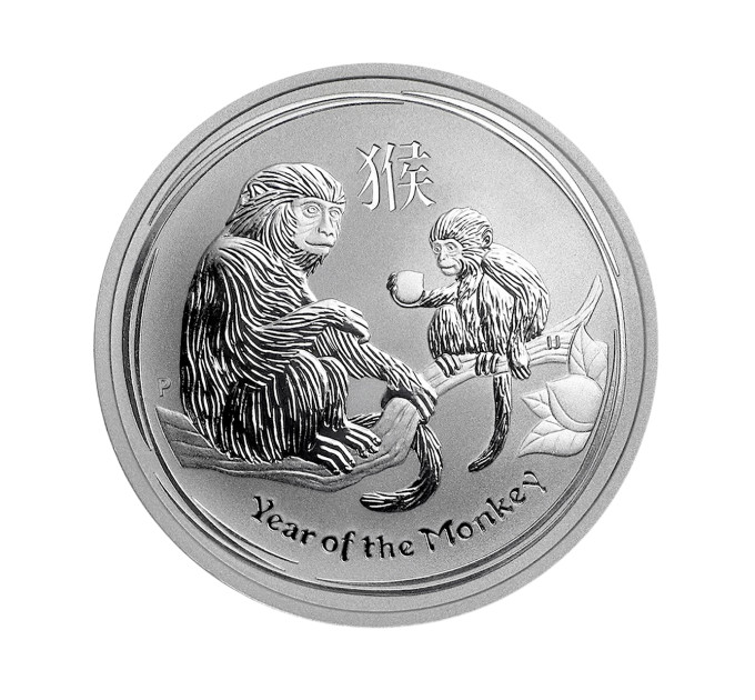 Серебряная монета Year of the Monkey 2016 Австралия 2oz — коллекционный выпуск