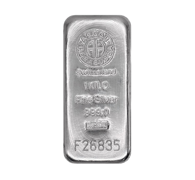 Серебряный слиток Argor-Heraeus 1 кг .999 — инвестиционное серебро