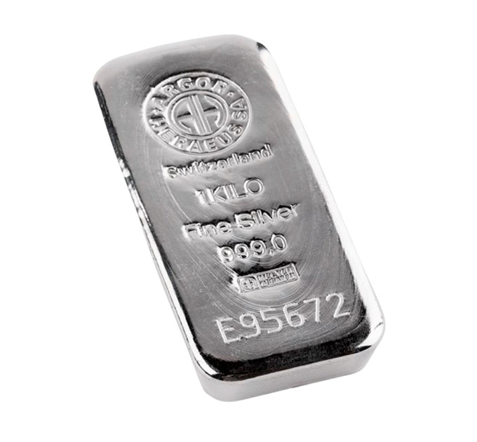 Серебряный слиток Argor-Heraeus 1 кг .999 — инвестиционное серебро