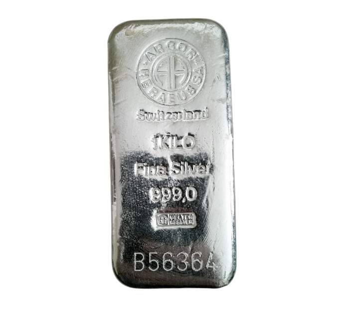 Серебряный слиток Argor-Heraeus 1 кг .999 — инвестиционное серебро