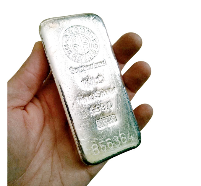 Серебряный слиток Argor-Heraeus 1 кг .999 — инвестиционное серебро