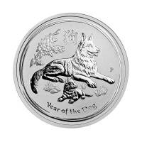 Серебряная монета Lunar II «Год Собаки» 2018 — Австралия, 1/2 унции