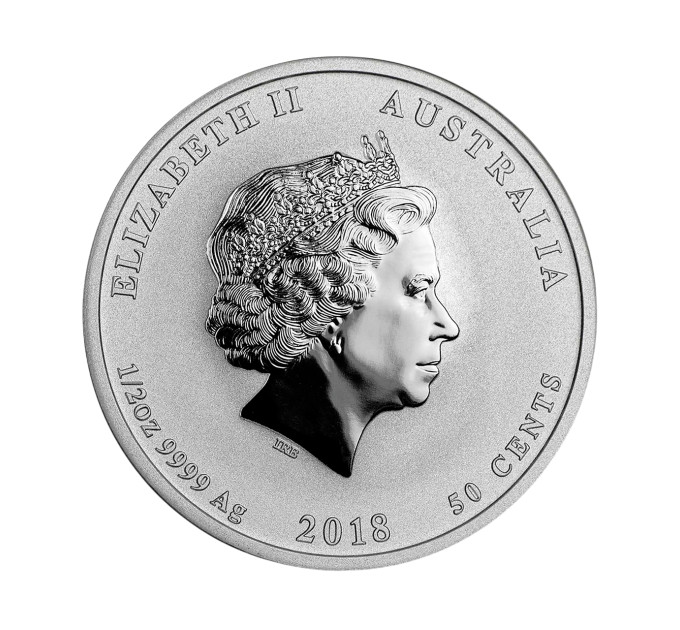 Серебряная монета Lunar II «Год Собаки» 2018 — Австралия, 1/2 унции
