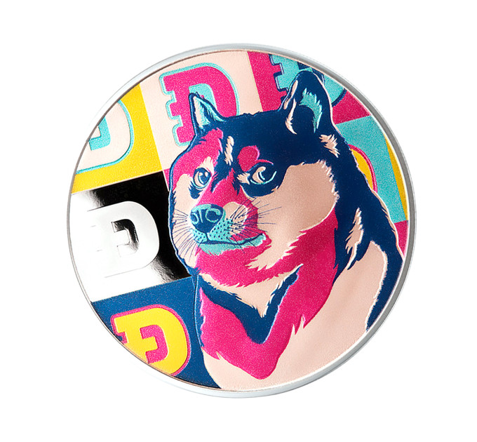 Серебряная монета Doge Coin 1 oz 2022 United Crypto States — инвестиционная и коллекционная
