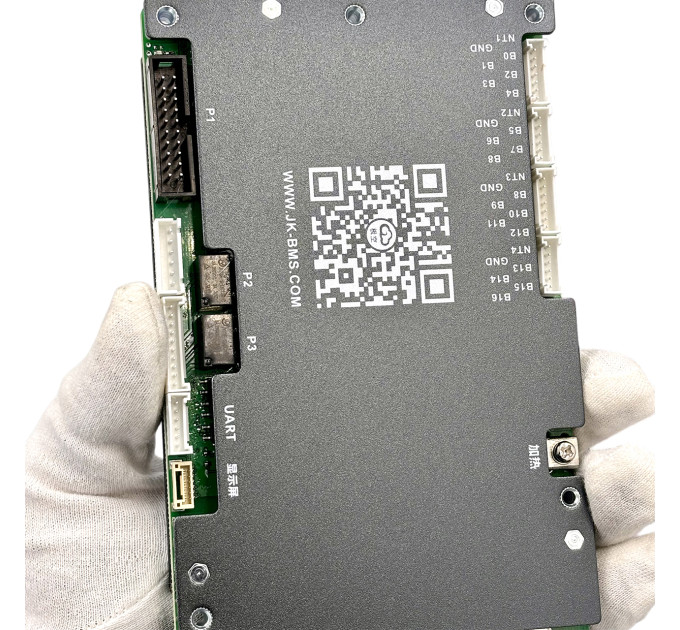 BMS JiKong JK PB1A16S10P V19 100A — контроль и балансировка аккумуляторов LiFePO4, совместима с Pylontech, Deye, Victron, Growatt, GoodWe
