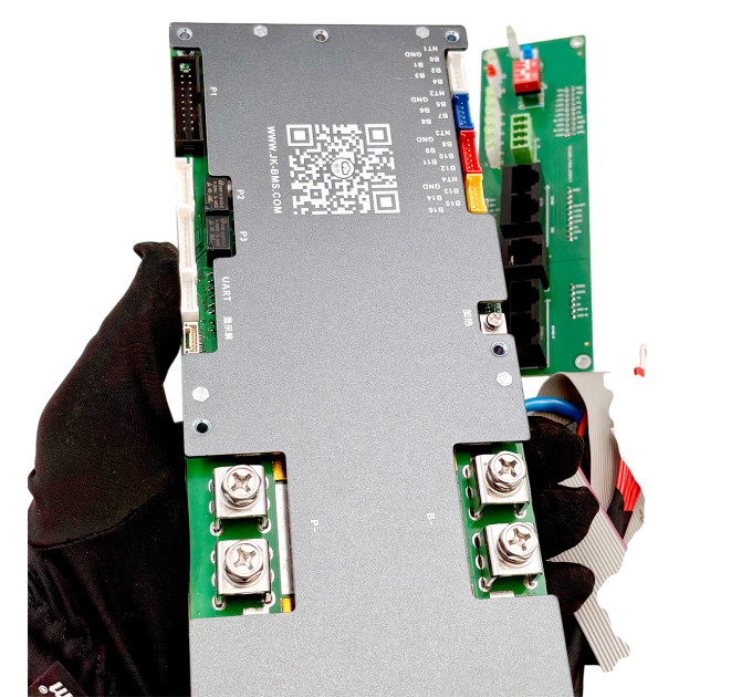 BMS JK PB2A16S15P V19 150A — контроль и балансировка аккумуляторов LiFePO4, совместима с Victron, Deye, Growatt, Must