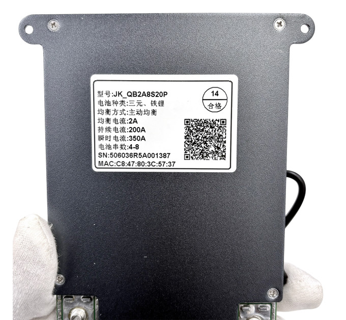 JK BMS 200A 4S–8S — активное балансирование 2A, контроль через Bluetooth, CAN, RS485