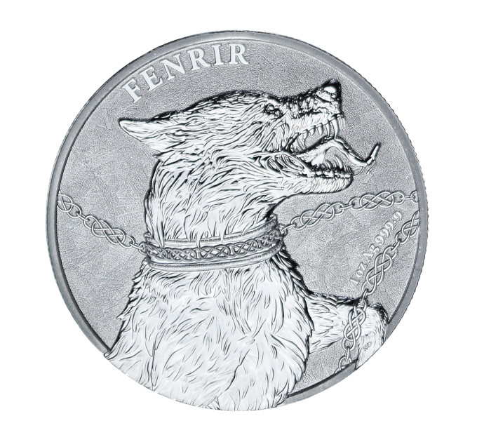Серебряная монета Germania Beasts: Fenrir 1oz 2022 — с сертификатом