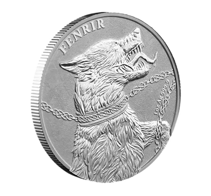 Серебряная монета Germania Beasts: Fenrir 1oz 2022 — с сертификатом
