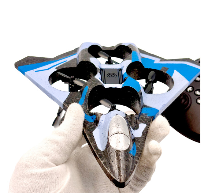 Дрон-самолёт B2 Stealth Fighter 360° RC 2.4GHz — квадрокоптер для полётов с трюками и LED-подсветкой