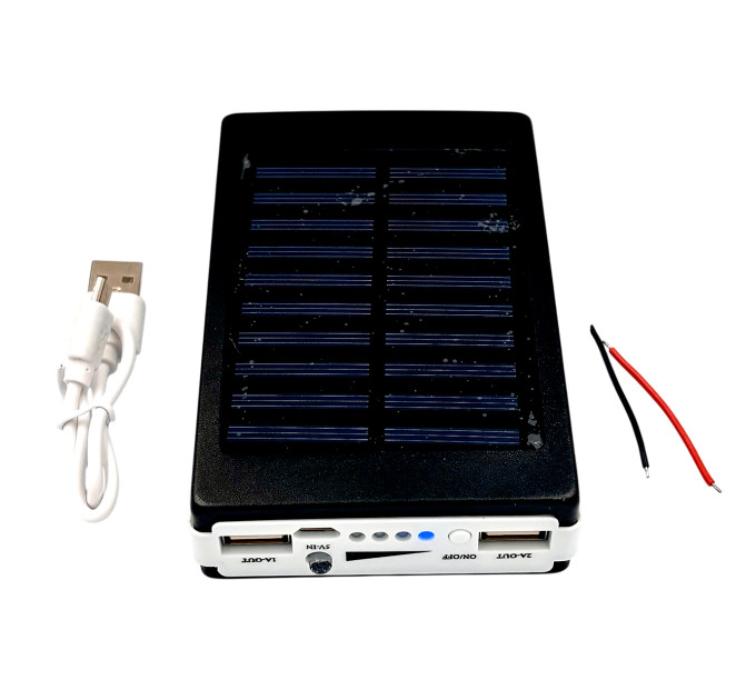 Корпус для Power Bank с солнечной панелью и фонарём на 5 аккумуляторов 18650