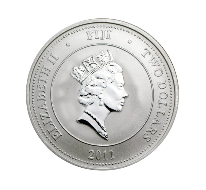 Инвестиционная серебряная монета Fiji Taku 2 доллара 2011 года 1 oz .999