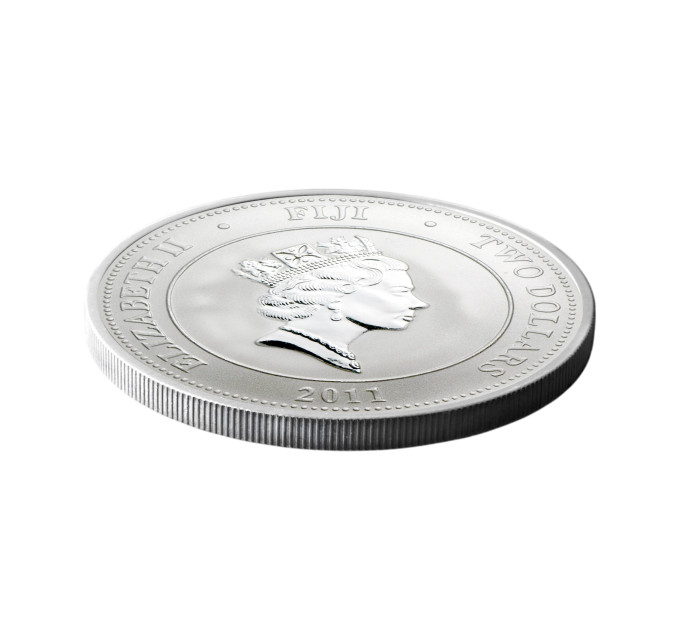 Инвестиционная серебряная монета Fiji Taku 2 доллара 2011 года 1 oz .999