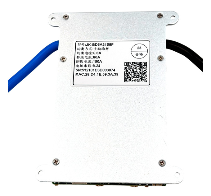 BMS JK-BD6A24S8P 80A 8S–24S для LiFePO4, Li-ion и LTO аккумуляторов — активная балансировка 0.6A, Bluetooth
