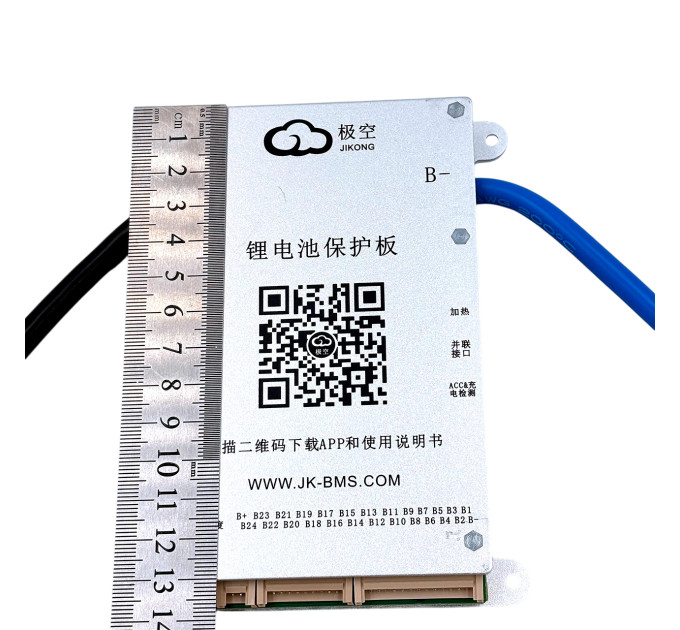 BMS JK-BD6A24S8P 80A 8S–24S для LiFePO4, Li-ion и LTO аккумуляторов — активная балансировка 0.6A, Bluetooth