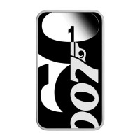 Серебряный слиток $1 James Bond 007 Anniversary 1 oz 2022 Tuvalu