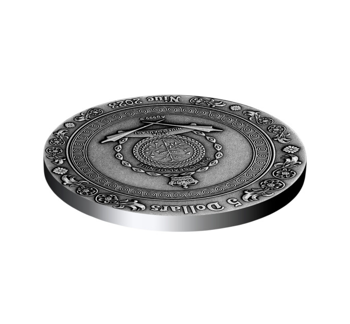Серебряная монета 5$ Calypso Greek Mythology 2oz 2023 Ниуе — колекционная и инвестиционная раритет