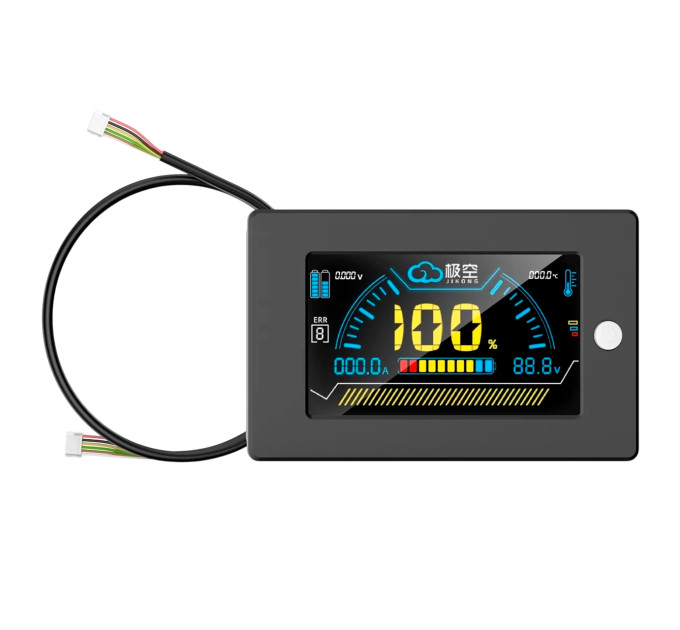 Врезной LCD-дисплей JK BMS 3,2″ JiKong с кнопкой активации — мониторинг аккумуляторов в реальном времени