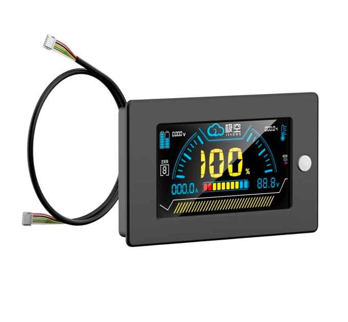 Врезной LCD-дисплей JK BMS 3,2″ JiKong с кнопкой активации — мониторинг аккумуляторов в реальном времени