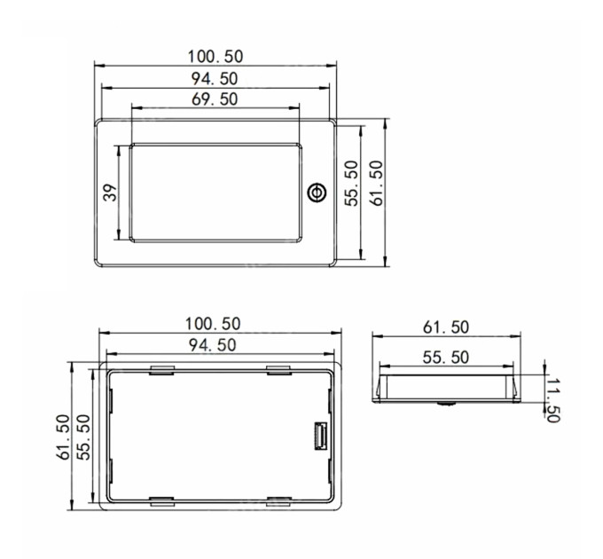 Врезной LCD-дисплей JK BMS 3,2″ JiKong с кнопкой активации — мониторинг аккумуляторов в реальном времени
