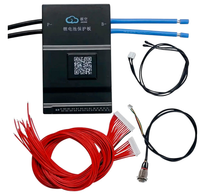 BMS JK-B1A24S15P-HCR 150A–300A — интеллектуальная система 8S–24S с активной балансировкой 1A и интерфейсами CAN/RS485