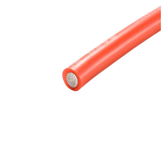 Силовой силиконовый кабель 7 AWG 12 мм² Красный — гибкий термостойкий проводник до 120A