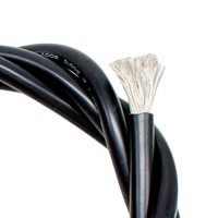 Силовой силиконовый кабель 7 AWG 12 мм² 1м | Черный Силовой силиконовый кабель 7 AWG 12 мм² 1м | Черный