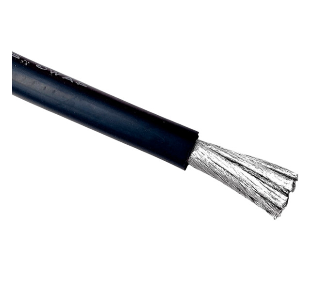 Силовой силиконовый кабель 7 AWG (12 мм²) Черный — термостойкий гибкий провод до 120А
