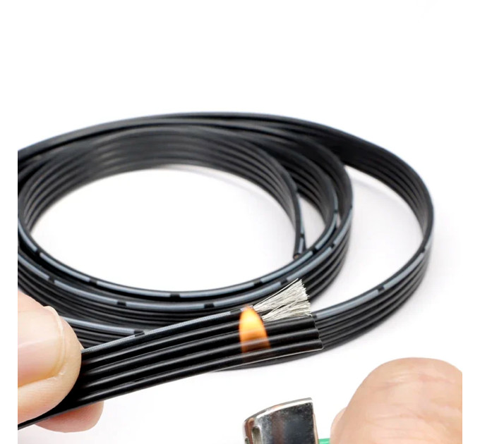 Гнучкий силіконовий кабель 22AWG 5P 1м Чорний — м'який термостійкий шлейф для LED, RC та 18650