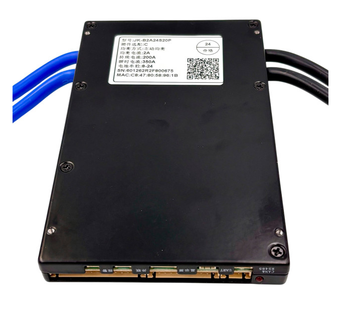 Плата BMS JK-B2A24S20PC 8S–24S 200A 2A — інтелектуальна система з CAN для LiFePO4, Li-ion та LTO